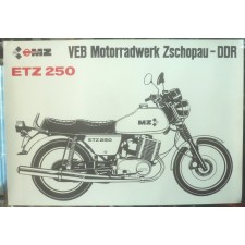 PLAKÁT - MZ ETZ 250 - DDR  - ( 67 X 47CM )